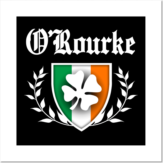 O'Rourke Shamrock Crest Wall Art by robotface